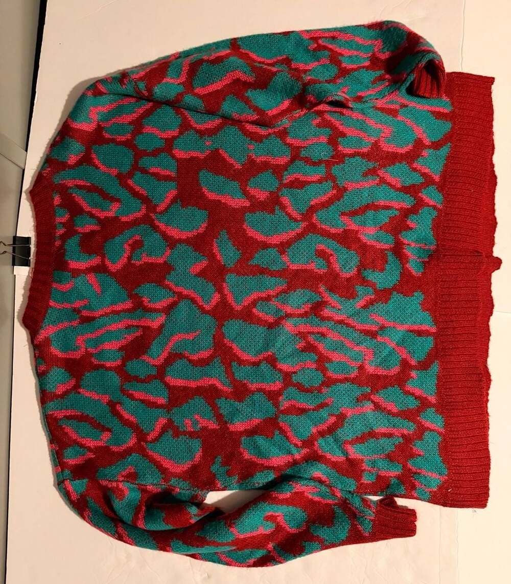 3 Bundle Umgee USA Abstract Print Crewneck Long Sleeve Sweater Size S, M, L - Picture 5 of 6